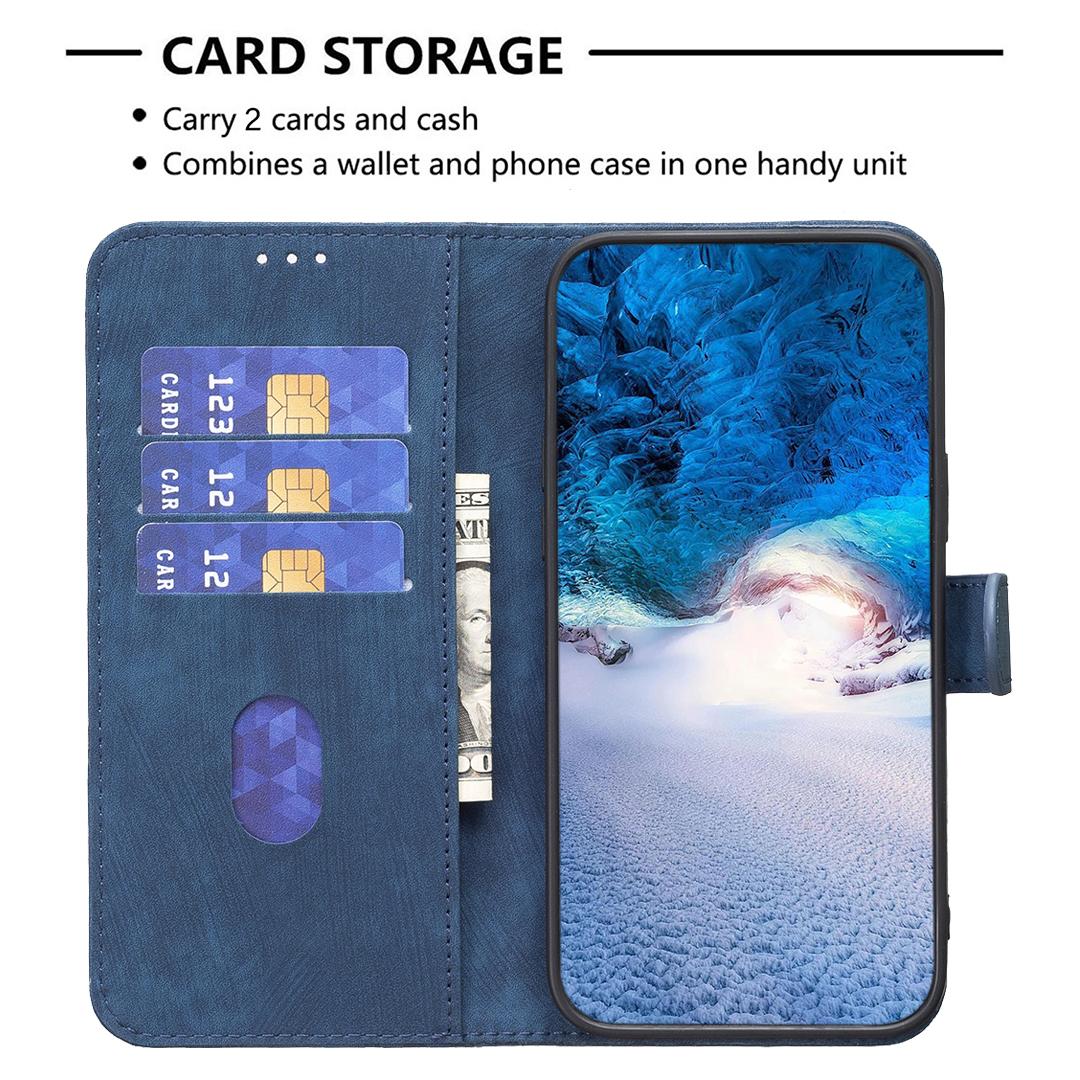 

For Samsung Galaxy A25 5G (Global) (161.0 x 76.5 x 8.3mm) Imprinted Pattern PU Leather Phone Case Cell Phone Cover Stand Wallet Black