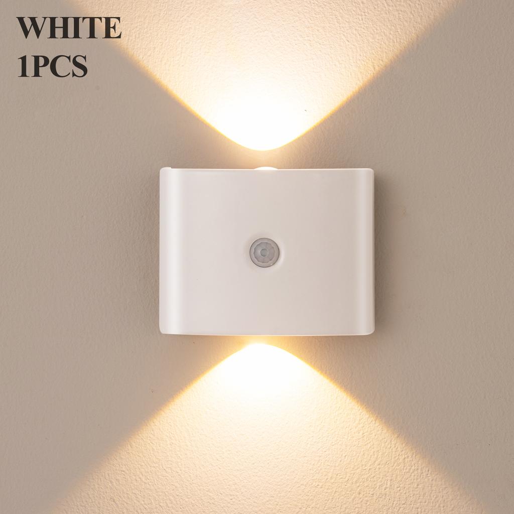 Morden Smart Home Decor Usb Rechargeable Indoor Wall Lamp Nordic Motion Sensor Wireless Magnetic Stair Bedside Led Night Lights