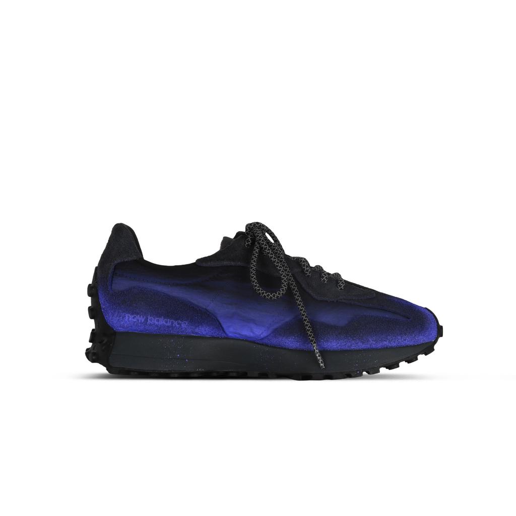 New Balance NB 327 Cushioning, Wear Resistant Low Top Running Shoes Unisex Black Blue U327WCD(Team368-)