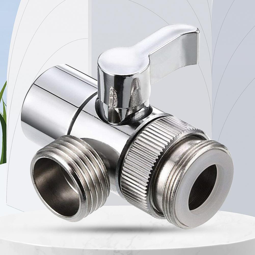 3 Way Sink Splitter Diverter Valve Leak-Proof Faucet Connector Splitter Copper Faucets Water Separator for Shower/Sink/Washbasin