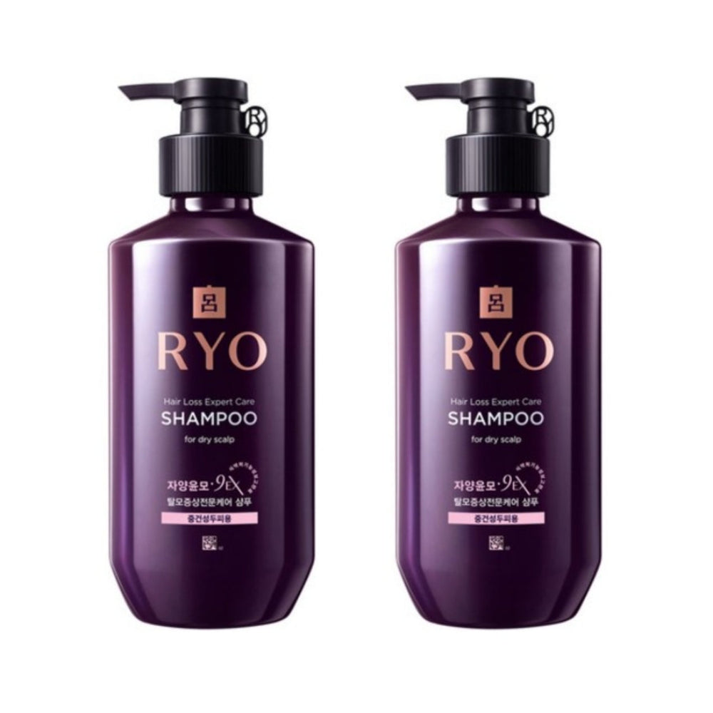 Ryo 9EX Hair Loss Expert Care Shampoo for Dry Scalp 400ml*1Pc/2Pcs