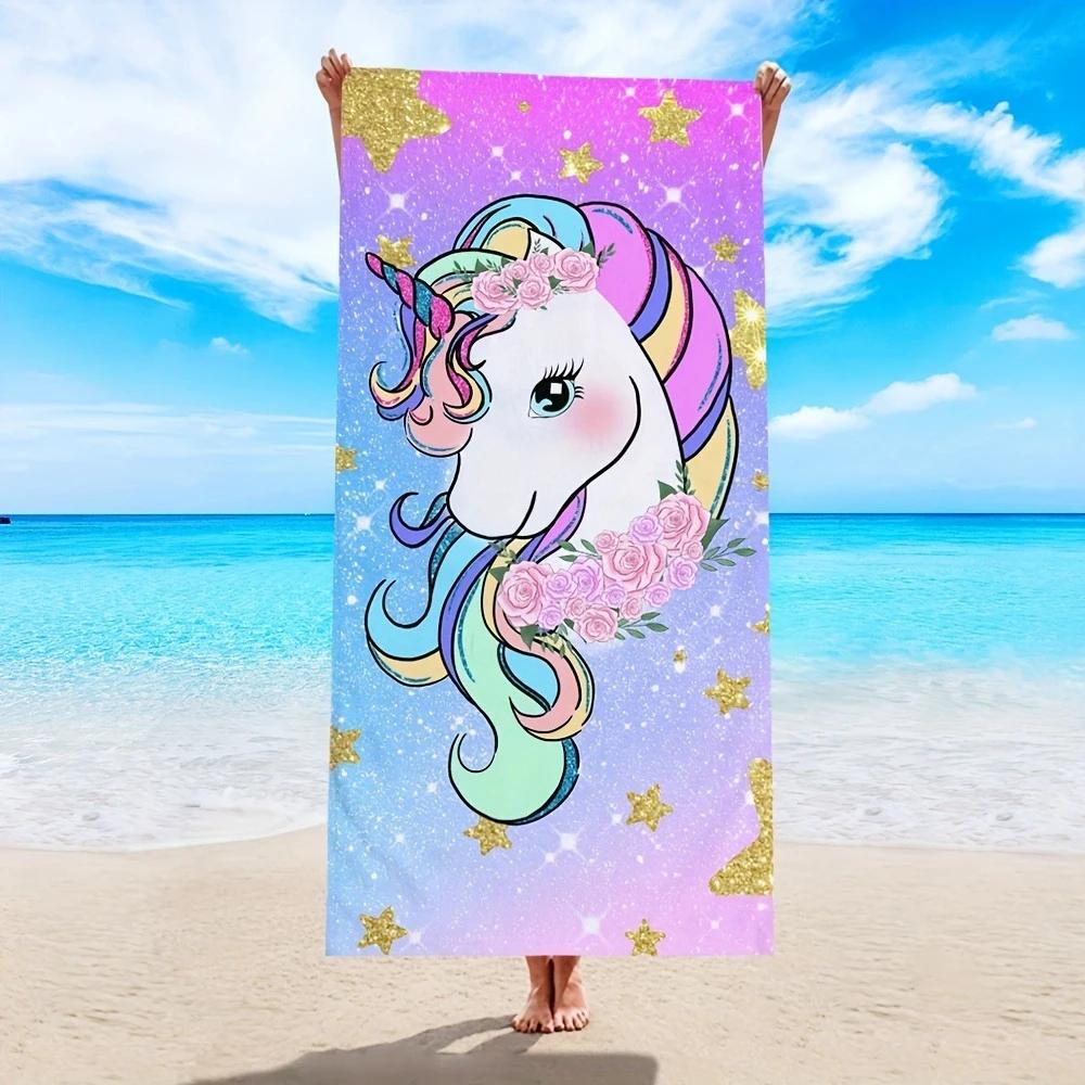 Underwater Dolphin Coral Starfish Print Beach Towel Microfiber Quick Dry Absorbent Soft Towel For Ocean Lovers Summer Beach Pool