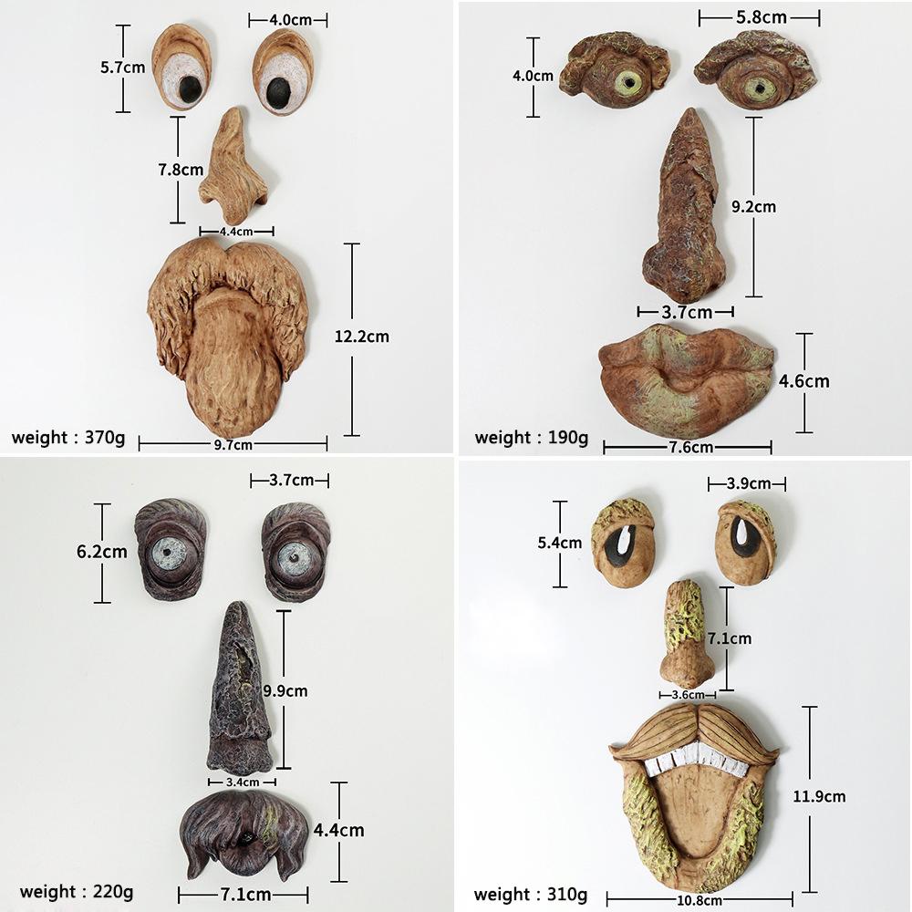 Bark Face Tree Monster Facial Ornaments Easter Outdoor Garden Resin Creative Props