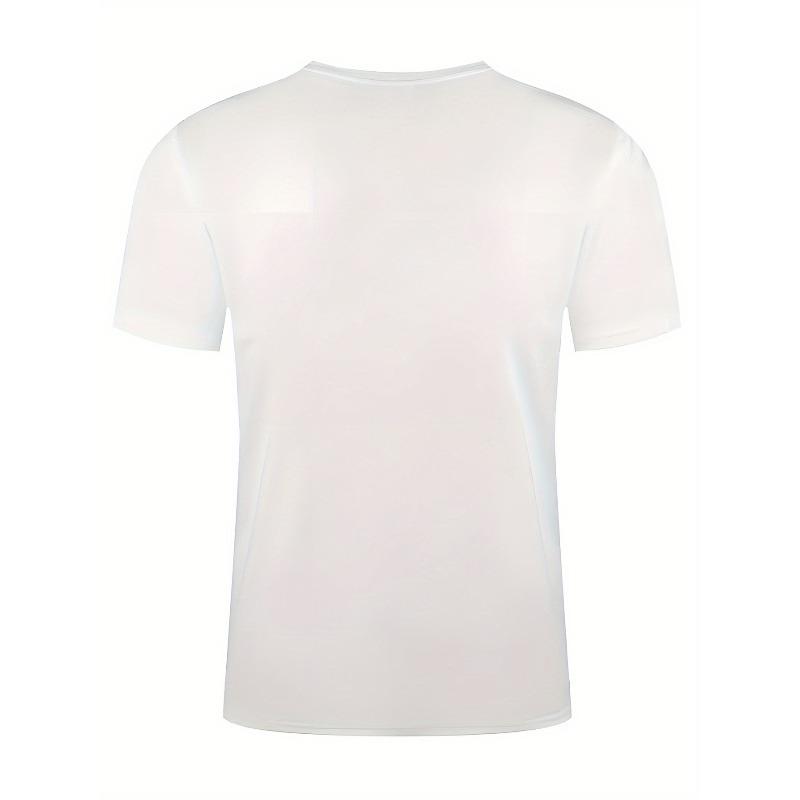 European Sizes Men's Casual Summer Graphic T-Shirt  Regular Fit, Round Neck