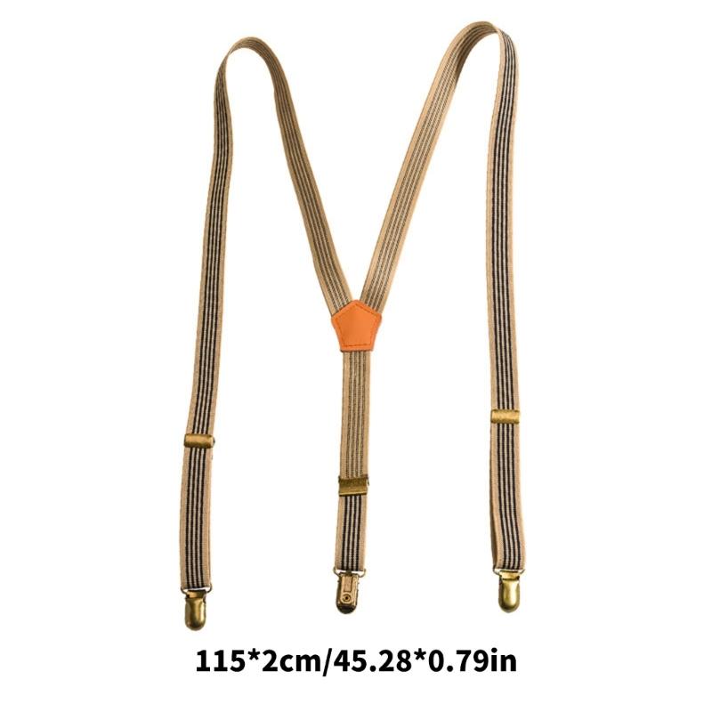 Flexible Grip Dress Suspenders Elastic Rubber Strap For Men Adjustable Stretchable Waistband For Prom Business Casual Wear