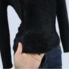 Imitation Mink Wool V Neck Minimalist Long Sleeve Thin Bottoming Shirt Female Soft Glutinous Comfortable High Elastic Silm Thermal Head Cover Tops