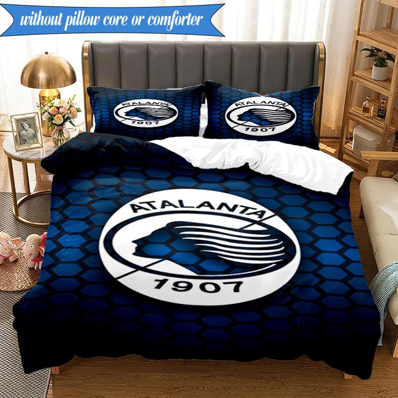 3PCS Atlanta Football Club Bedding Set 2D Printing (Includes 1 Duvet Cover + 2 Pillowcases Coreless), Bedroom decor,Fan Gift