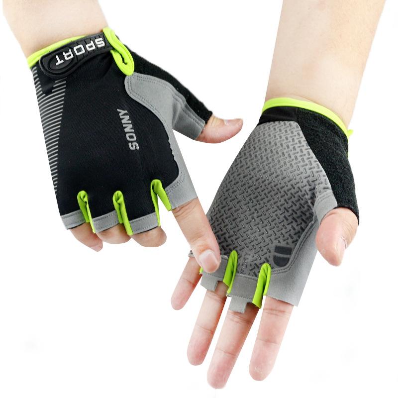 

Перчатки без пальцев из ледяного шелка, перчатки для защиты от солнца, велосипедные мужские и женские, летние укороченные M