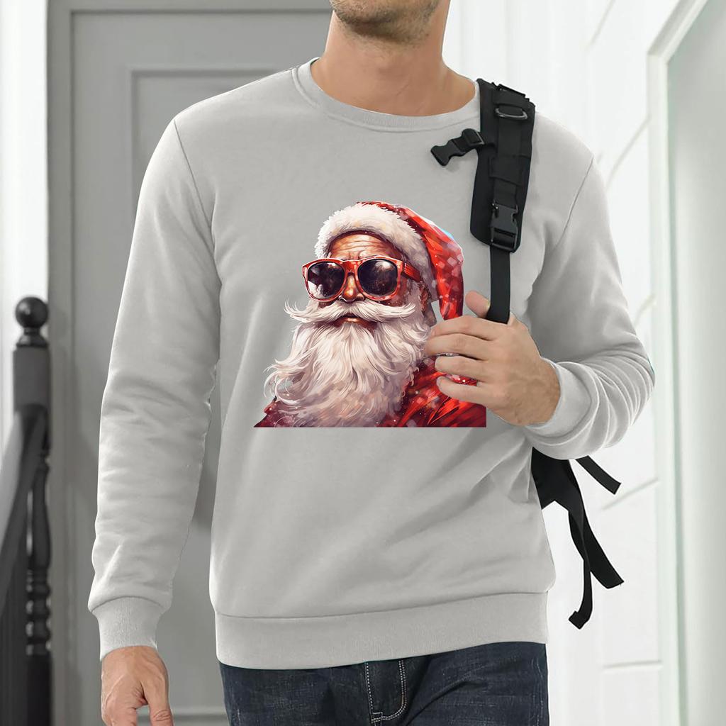 Men Sweatshirt Christmas Shirt Long Sleeve Funny Holdiay Crewneck Xmas Tops