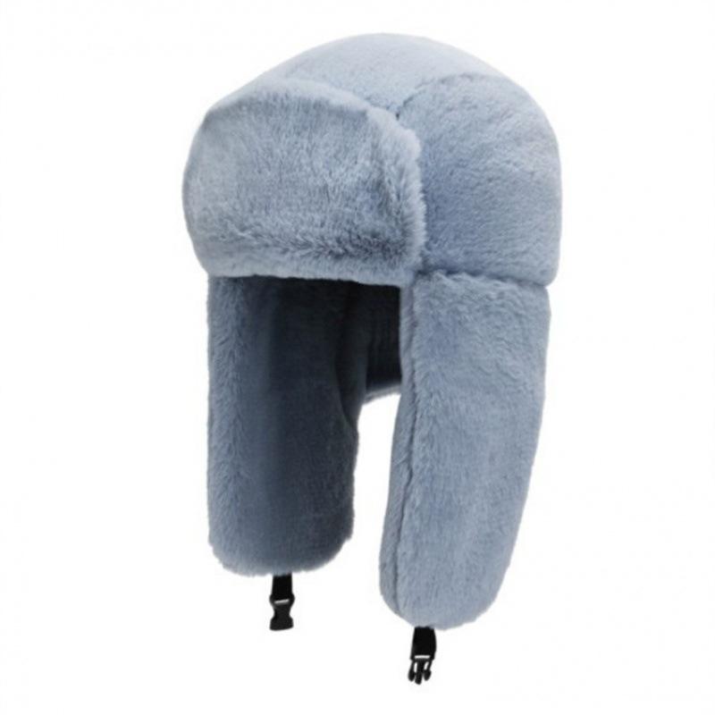 Winter New Men's and Women's Hats Fashionable Outdoor Riding Warm Hat Windproof and Cold Rabbit Fur Ear Protection Riding