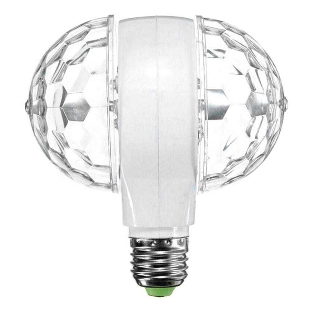 Magic 6W LED Double-headed B22 E27 Crystal Ball Disco Lamp Rotating Bulb Stage Light Bulb