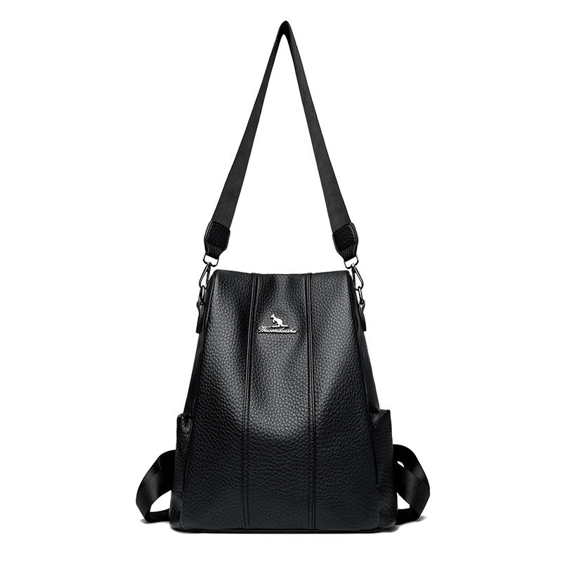 Backpack Retro Women's Anti-theft Backpack Soft Leather Schoolbag Reduced Burden Large Capacity Travel Bag