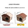 Felt Wood Cat Tunnel Bed: Multi-Functional, Semi-Enclosed, All-Season Cat Bed with Paw Design