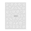 Embossed Design 3D Flower Stickers Elegant Style White Flower Self Adhesive Nail Decals Adhesive Accessories Simple Floral