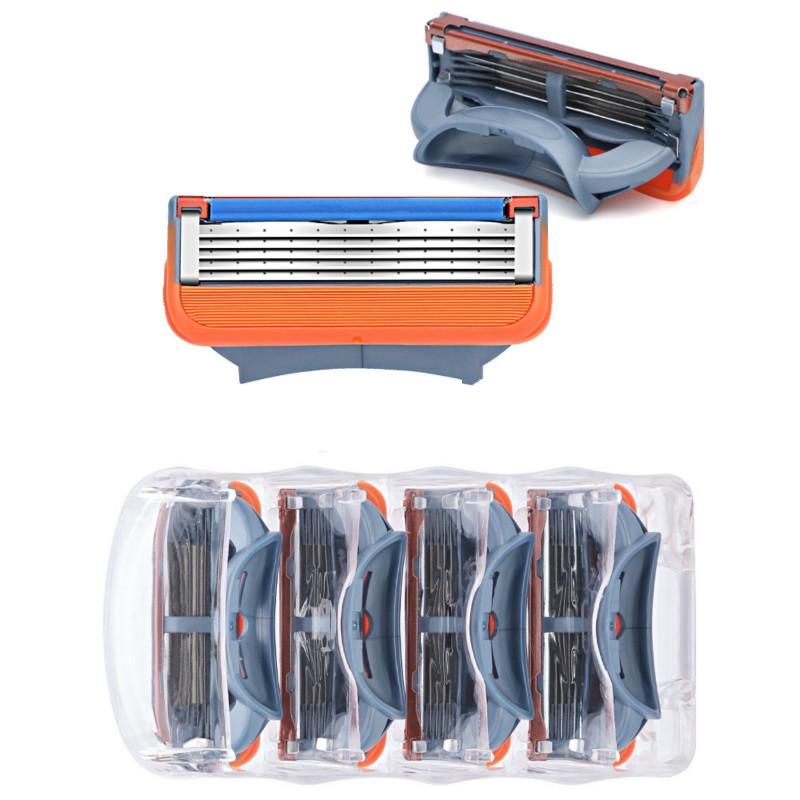4PCS Men's Razor Five-layer Shaving Razor 4 Blade Set Help Thoroughly Remove Residual Whiskers