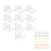 10Pcs Business Card Holder Mini Cute Metal Desktop Message Display Stand for Table Number Photo Memo