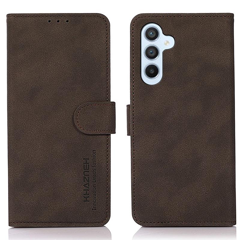 

KHAZNEH For Samsung Galaxy A35 5G Case TPU+PU Leather Wallet Stand Protective Shell Brown