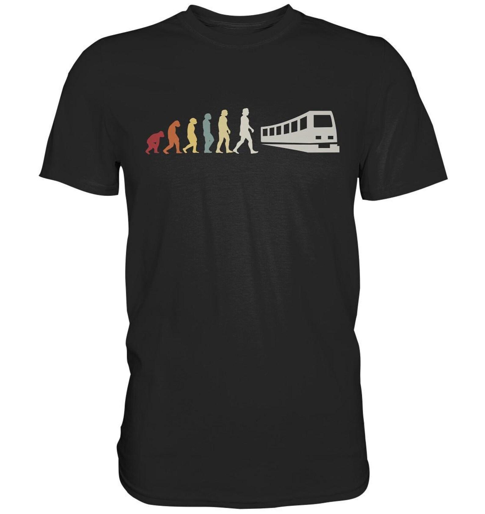 Railway Shirt Railwayman Evolution Trains Model Railway - Premium T-Shirt 2XL
