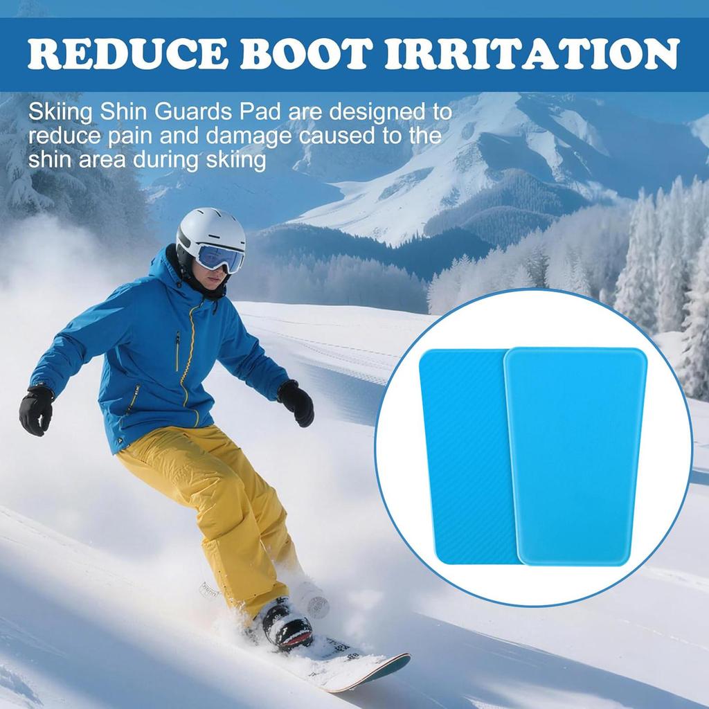 2pcs Reusable Gel Ski Shin Guards Protector Pads Non Slip Elastic Cushion Shin Protection for Snowboarding Skiing Sport Training 1