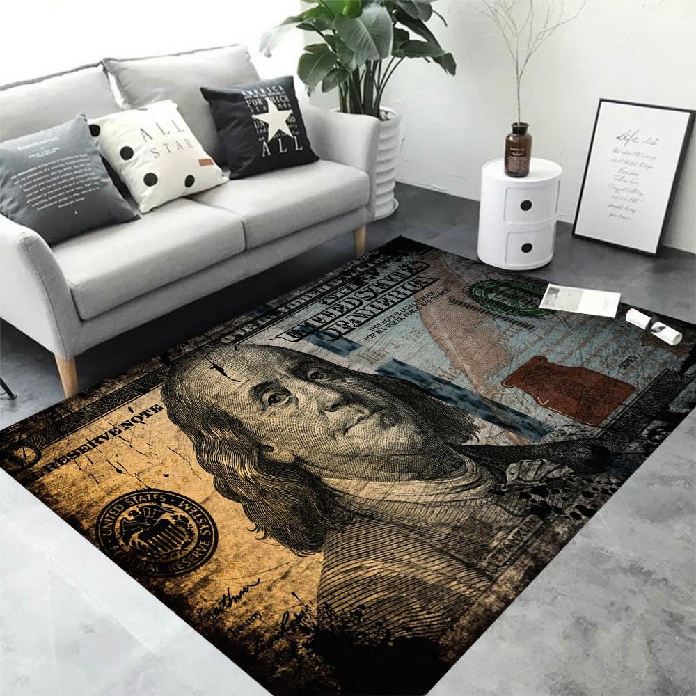 Dollar Bill Carpet Mat Rug - Artistic Design Home Decoration Floor Mat for Living Room Rugs for Bedroom Carpets for Living Room