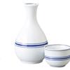Sake Tokkuri and Ochoko X with Gosu Obi Mino Ware Includes Tokkuri and Sake Cup Ale-net Set, (Large) 8.1 H13.2cm (Approx. 300cc) (Gosu Obi) Belt,