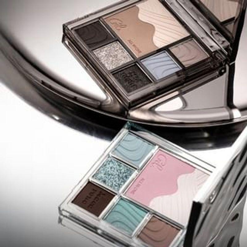 CZEL - Water Ripple Cool Gradient Eyeshadow Palette - 2 Types 09# Guava Green Milk - 6.5g