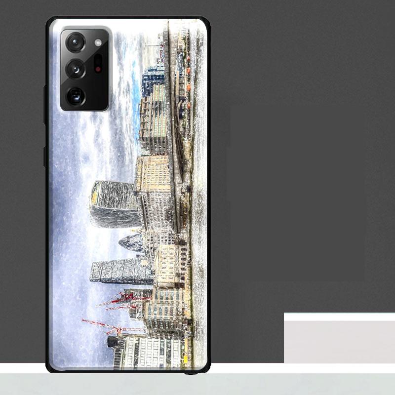 Retro Winter Snow London Case For Samsung Galaxy S23 S24 S25 Ultra S9 S10 S20 S21 S22 Plus S23 FE S25 FE Phone Cover
