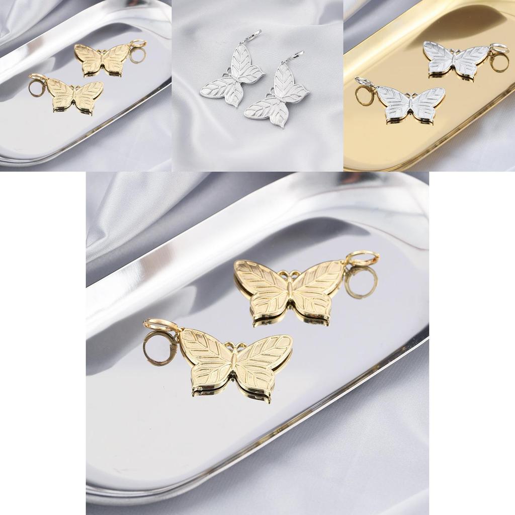 Fashionable Gold And Silver Butterfly Earrings For Women Alloy Animal Ear Clips