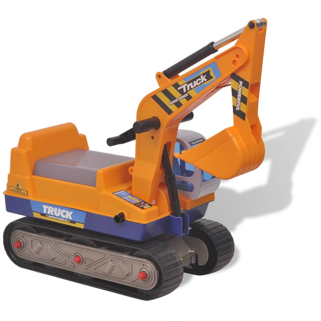 Ride on Excavator Plastic Yellow