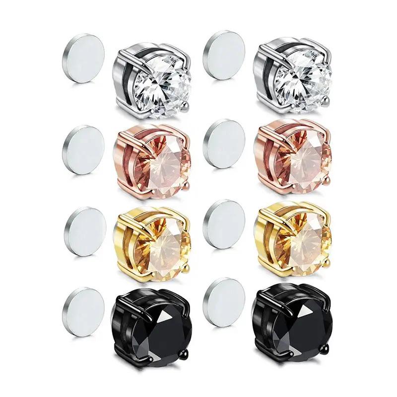 Zircon Magnetic Non-Pierced Earrings