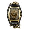 Shenhua Belt Rivet Buckle Men'S Barrel Shaped Hollow Skull Tourbillon Automatic Mechanical Watch