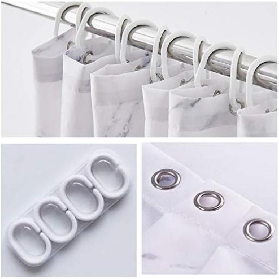 JAWO Cartoon Sea Creatures Fabric Shower Curtain for Kids, Under The Sea Bluey Whale Turtle Fish Kids Toddler Bathroom Decor Ocean Curtain for Girls