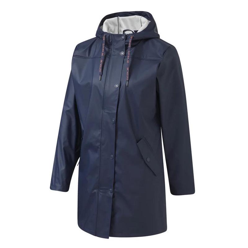 Umweltfreundlicher Damen PU Trenchcoat in mittlerer Länge für Wandern und Freizeit