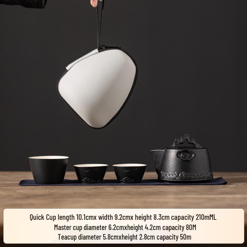 Guanshan Teaware Palace Museum Quick Cup Portable Travel Tea Set - Teapot & Teacup Souvenir Universal Model