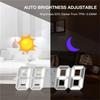 3D LED Digital Clock Wall Decoration Glow Night Mode Decoration for Bedroom Adjustable Electronic Watch Room Decor Aesthetics