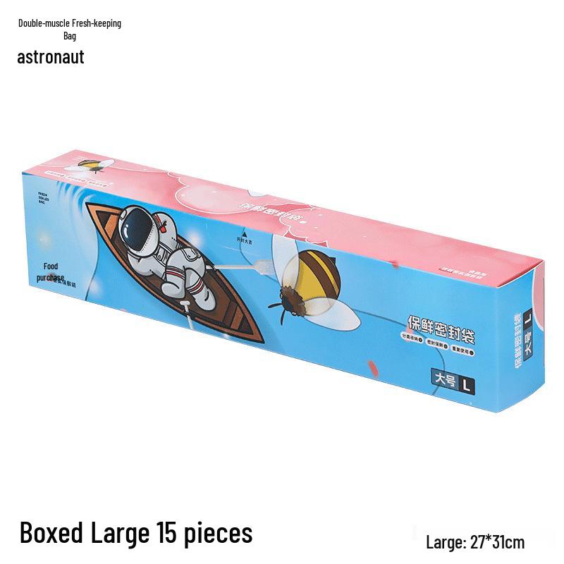 Double-Reinforced Food-Grade Sealable Fresh-Keeping Bags for Household Refrigerator Storage