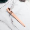 Stainless steel flat head spoon household dessert spoon dumpling spoon stuffing spoon long handle digging spoon ice cream cake spoon