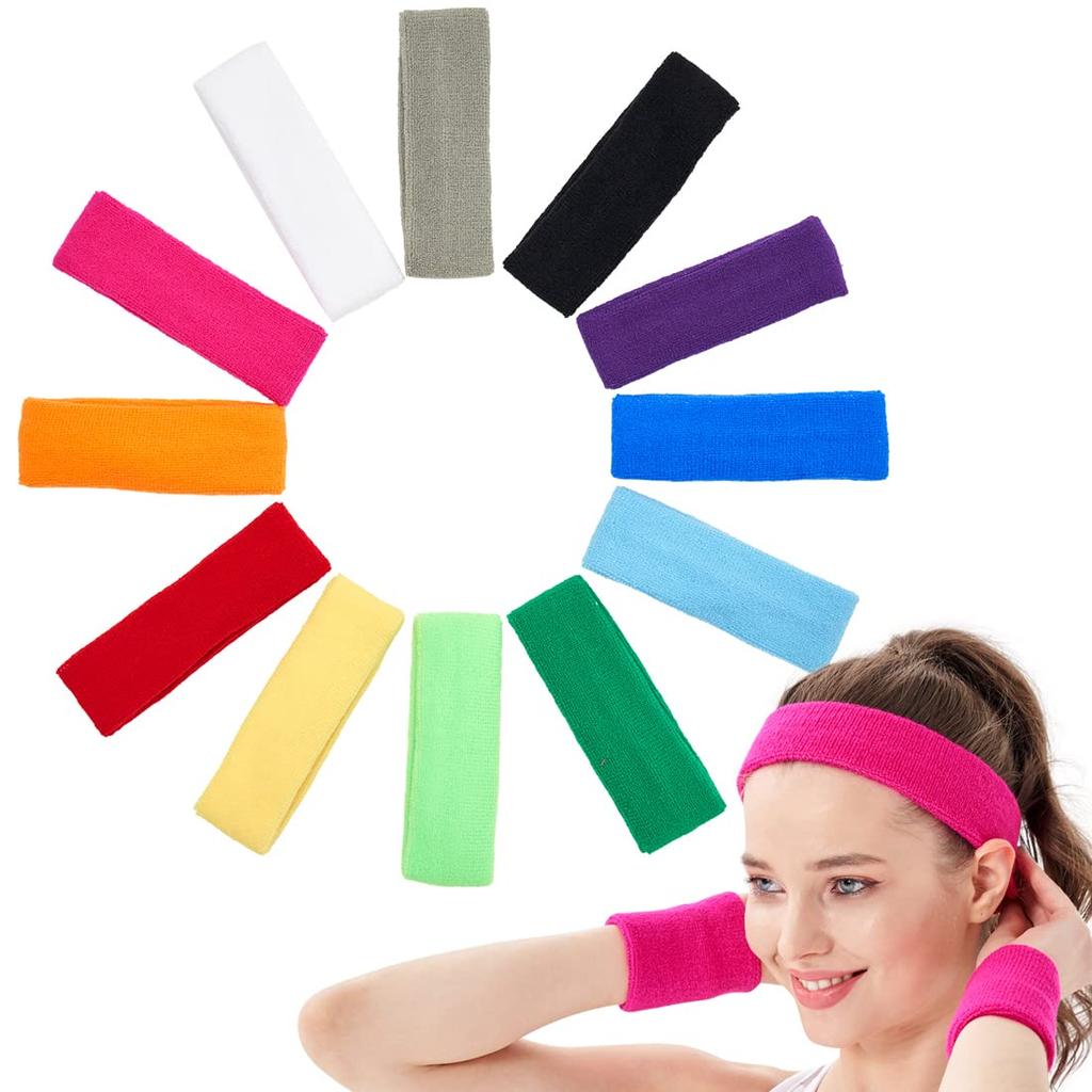 Marofusa Group and for and Face 12 12 Colors Sweatbands, Purchase, Moisture-Wicking, Quick-Drying, Stretchy, Antibacterial, Odor-Resistant Sports,