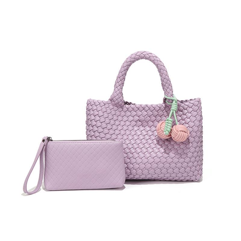 Fashion Woven Handbag Women's New Soft Leather Bag Small Shoulder Messenger Bag Fashion Versatile Hand Carry Small Tote Bag