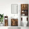 Bathroom Cabinet Smoked Oak 60 X 33 X 61 Cm Particleboard