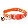 Paw Print Pet Collar with Bell, Multiple Colors Available