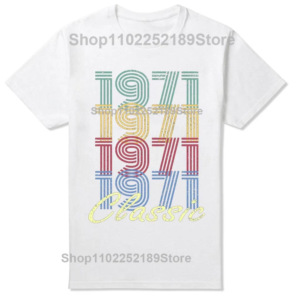 Vintage 1971 Begränsad Upplaga 54-årspresent Musik Kassett T-shirts Grafisk Streetwear Kortärmad Födelsedagspresenter T-shirt Herr