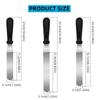 3pcs 6/8/10inch Cake Decorating Angled Butter Cream Icing Spatula Stainless Steel Offset Frosting Spatulas Baking Knife Smoother