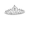 University Graduation Ceremony Crown Etiquette Belt Set Letter Diamond Tiara Bachelor's Doctor Adult Tiara