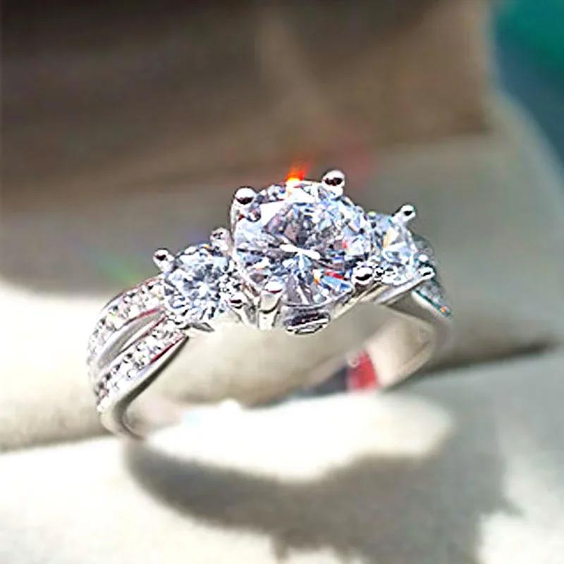 Fashion Versatile Cubic Zirconia Ring For Women Simple Stylish Wedding Bride Accessory Party Jewelry Drop Shipping