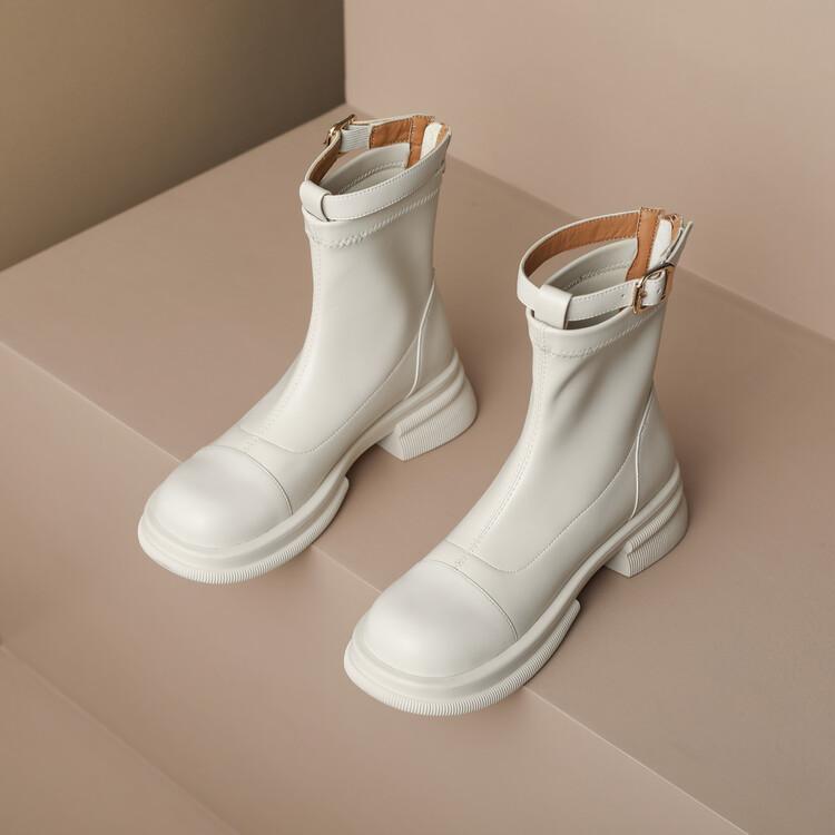 Fashion Brand Design 2025 New Women's Short Boots Walking Show Wedding Bride Size 33-42 Fashion Black Brown High Heels Woman Shoes