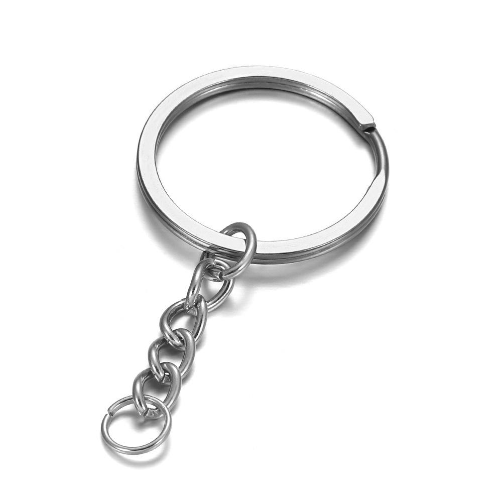 Diy Jewelry Accessories, Key Ring Belt Chain, Flat Aperture Ring Key Chain, Keychain Pendant, Key Ring Pendant Metal.