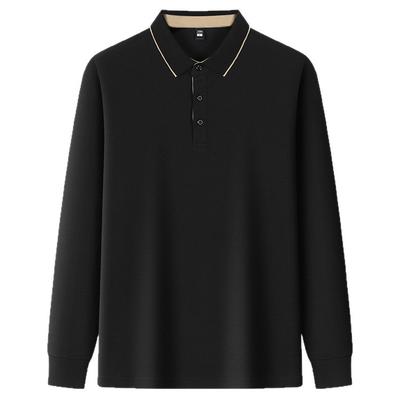 Lapel Men's Long-sleeved T-shirt Men's POLO Shirt 2025 New Casual Bottoming Shirt One Piece