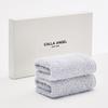 Calla Angel New York Egyptian Staple GIZA86 Luxury Face Set of Loosely Highly Pile Solid Gift Flora Series 35 X 75 Ice Blue [100% Extra-Long Cotton]