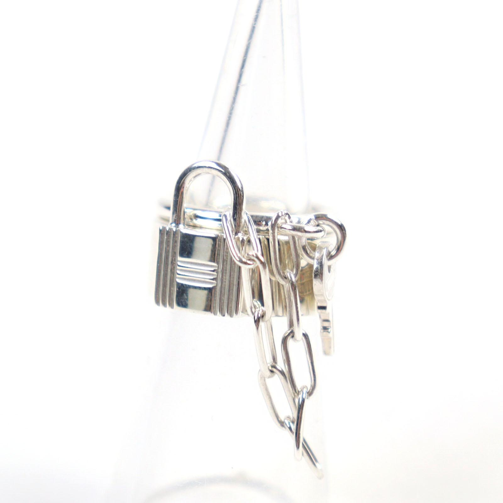 

Excellent HERMES Ring Clochette Cadena Double Silver AG925 Women Used